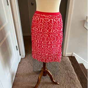 Unique Skirt Lined Coral Print